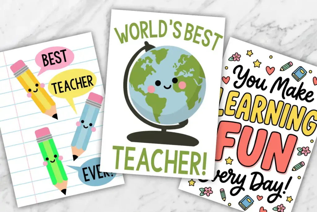 Collection of Free Printable Teacher Apreciation Cards