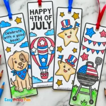 Free Printable Independence Day Bookmarks to Color