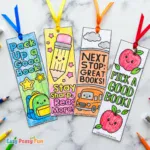 Free Printable Back to School Bookmarks to Color