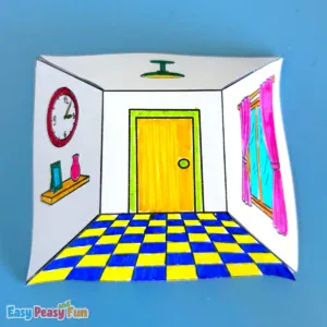 Finished 3D room paper craft.