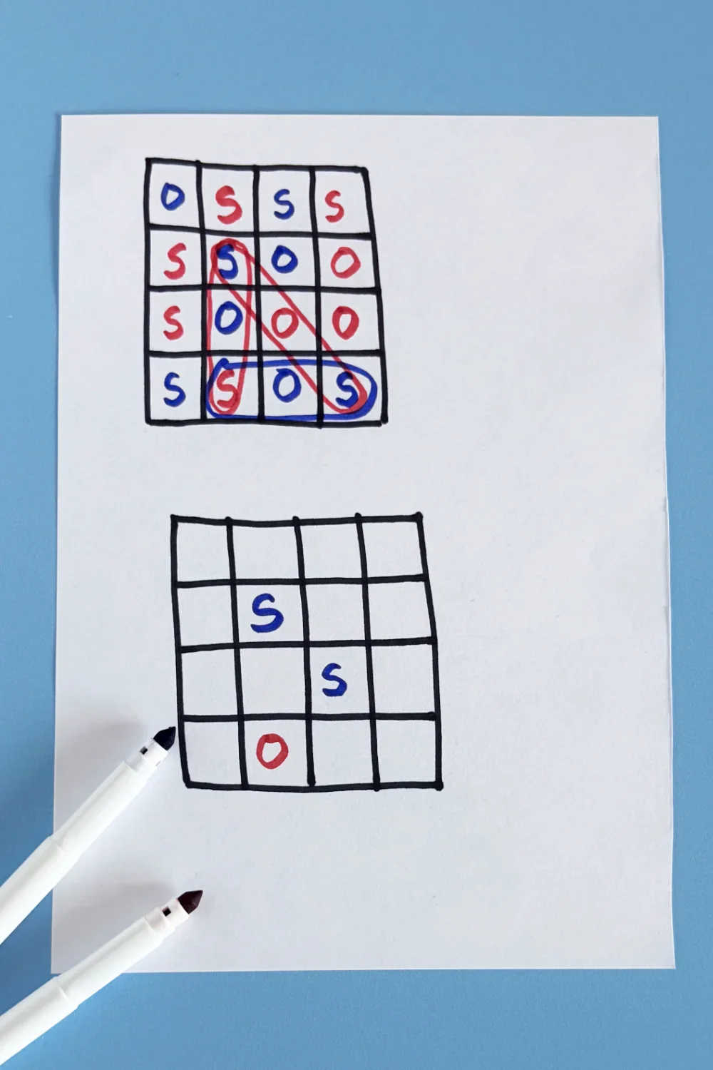 Sos Pen and Paper Game