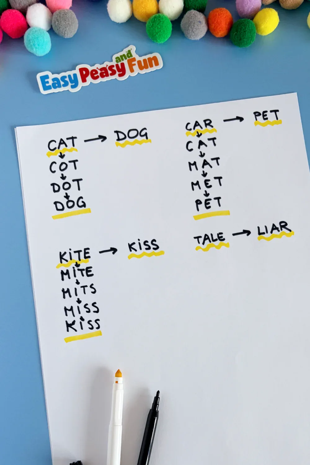 Word Ladders Pen and Pencil Game