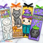 Free Printable Halloween Bookmarks to Color