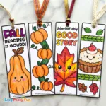 Free Printable Fall Bookmarks to Color