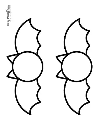 Two bat outlines with rounded bodies and pointed side ears.