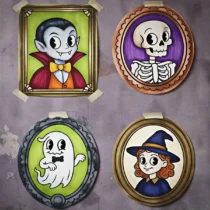 Printable Halloween Portraits to Color