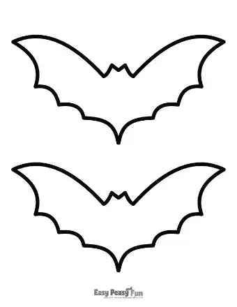 Two bat outlines with sharp pointed ears.