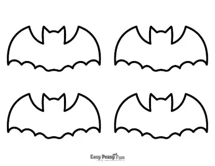 Bat outlines with wide wings.