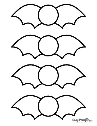 Bat outlines with scalloped wings.