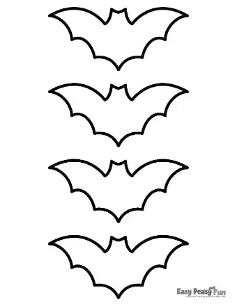 Bat outlines with triangle-shaped ears and angled wing tips.