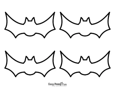 Simple bat outlines with curved bodies.