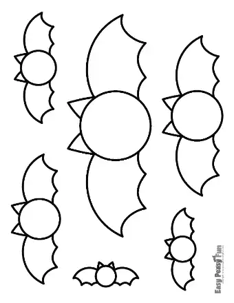 Various bat templates for crafts.